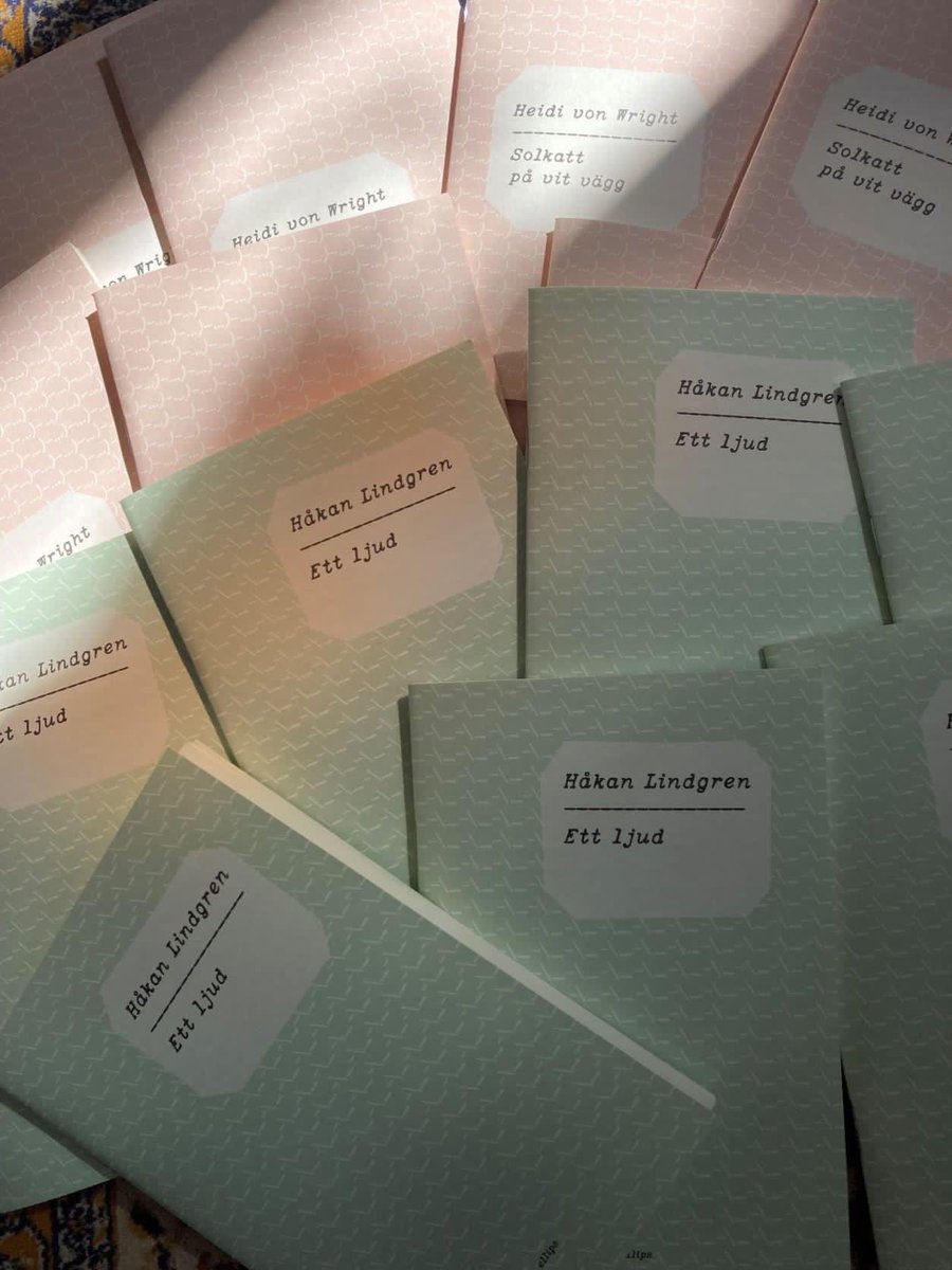 Mik_Nyman's tweet photo. Finnish publisher Ellips has launched its imprint ‘lilla e’ w 2 chapbooks. Next up: my essay on + translation of some of Helen Heath’s poems from ‘Are Friends Electric?’ into Swedish 😎 ⁦@Helen__Heath⁩ ⁦@thwupbooks⁩ ⁦@FergusTHW⁩ https://t.co/ydidwWgnXJ