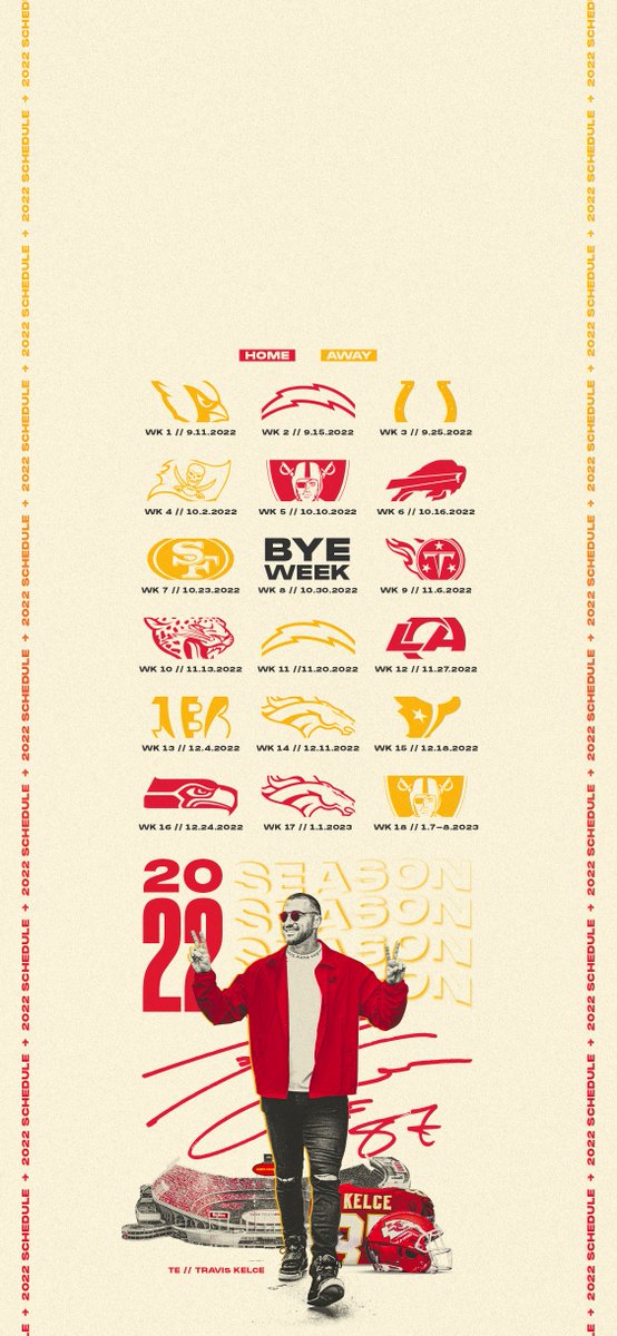 Chiefs's tweet photo. Blessing your TL with new schedule wallpapers 😁 https://t.co/QMo9hLXYFA