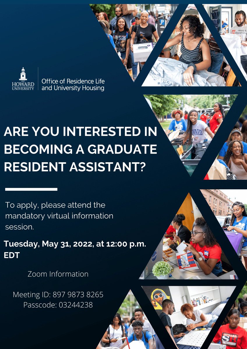 ResLifeAtHoward's tweet image. Graduate Student‼️