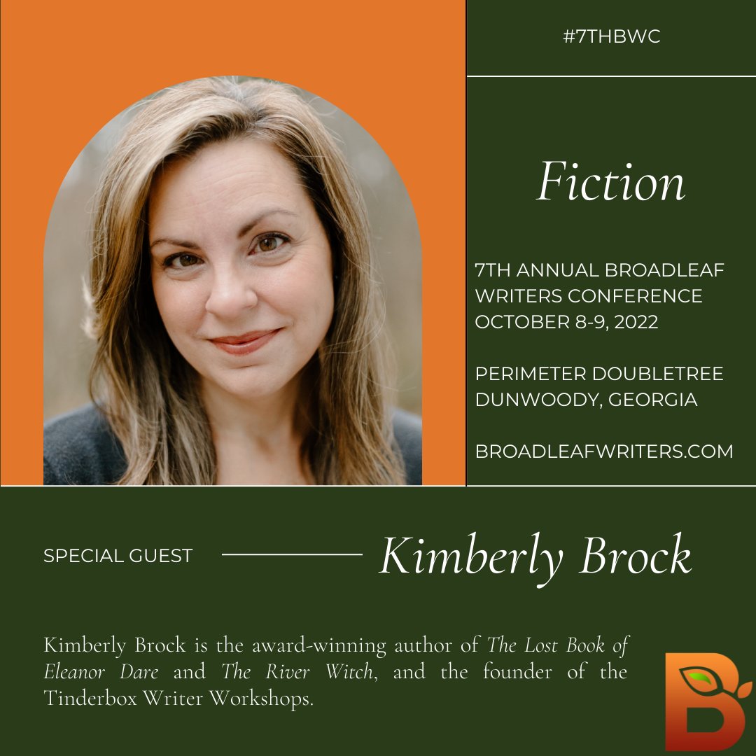 broadleafwriter's tweet photo. The 7th Annual Broadleaf Writers Conference returns October 8-9! Each week we'll spotlight one of our amazing speakers. Today, we feature novelist and founder of Tinderbox Writers Workshops, @kimberlydbrock.
#7thBWC #broadleaf2022 #togetherwritenow #writingcommunity #writinglife https://t.co/BWH0jEsZAG