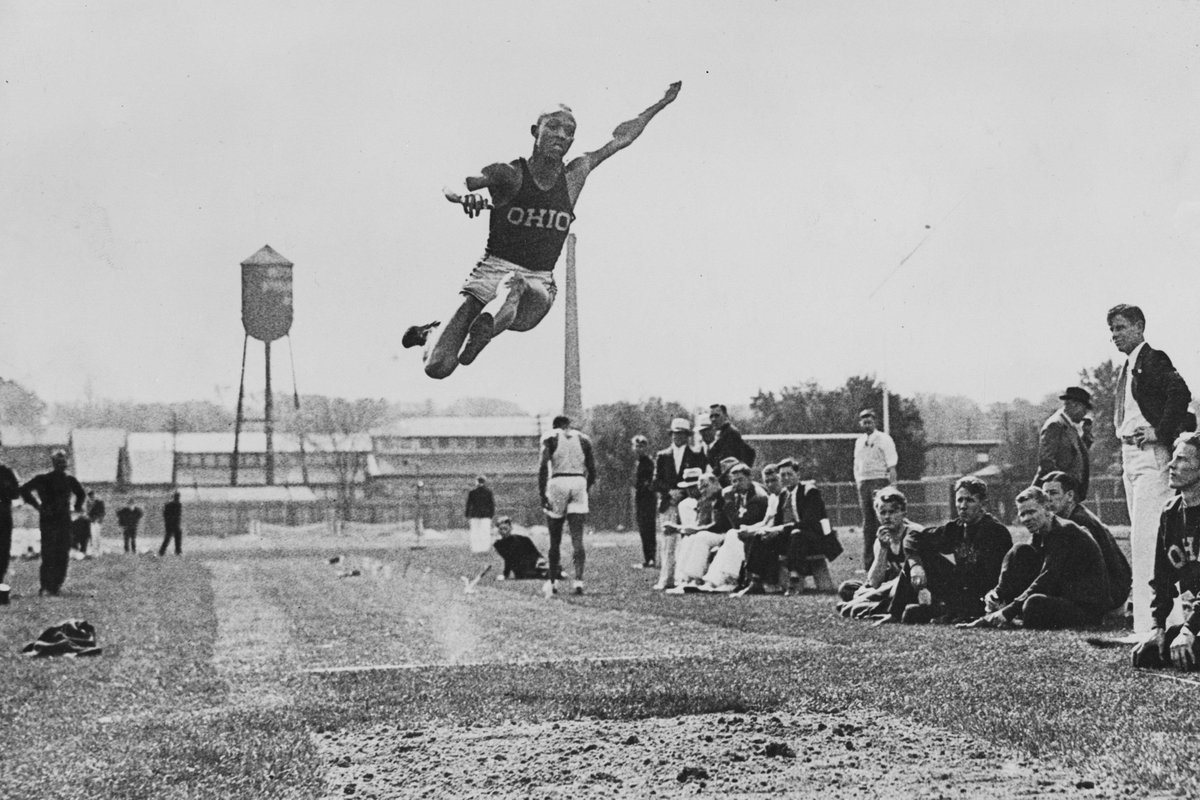 HOMAGE's tweet photo. 87 years ago today Jesse Owens re-wrote the record books.

In the greatest 45 minutes ever in sports, the OSU sophomore tied the world record in the 100-yard dash and then set the world record in the long jump, the 220-yard dash and the 220 low hurdles. Pay homage. https://t.co/uX54L7u5mj