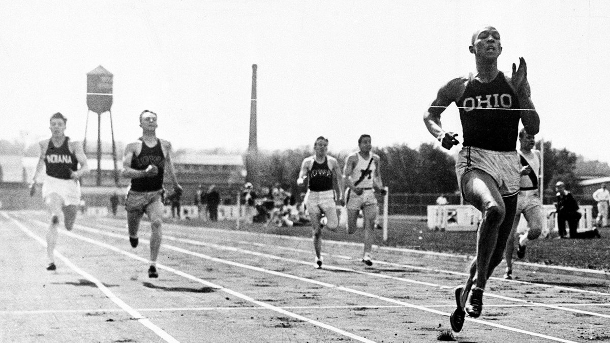 HOMAGE's tweet photo. 87 years ago today Jesse Owens re-wrote the record books.

In the greatest 45 minutes ever in sports, the OSU sophomore tied the world record in the 100-yard dash and then set the world record in the long jump, the 220-yard dash and the 220 low hurdles. Pay homage. https://t.co/uX54L7u5mj