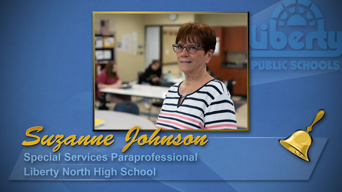 LIBERTYSCHOOLS's tweet photo. Meet 2022 retiree Suzanne Johnson of @LNEagleNews 
Please congratulate her on 27 years of service at LPS! #LPSLeads https://t.co/Y0eQM4ropQ