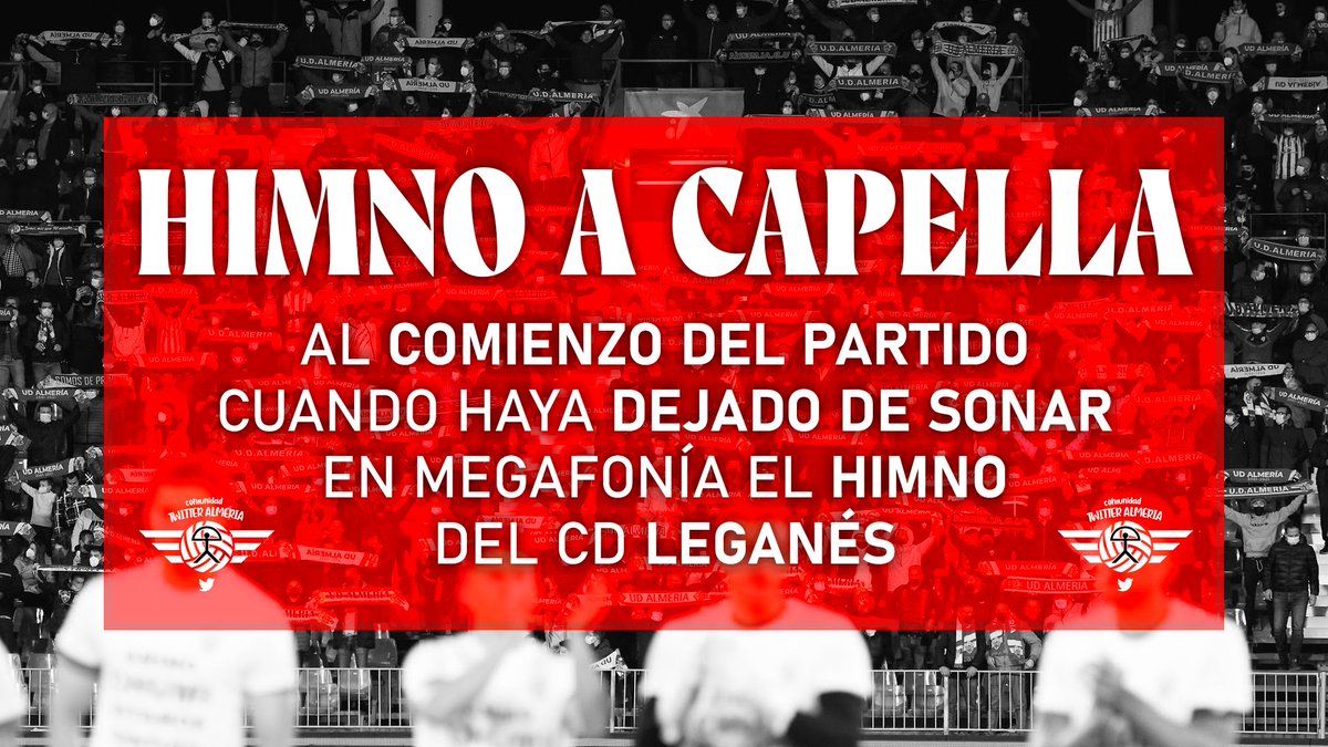 tw_almeria's tweet photo. HIMNO A CAPELLA ❤️🤍↘️
#OnTourLeganes https://t.co/JanwHH4kZz