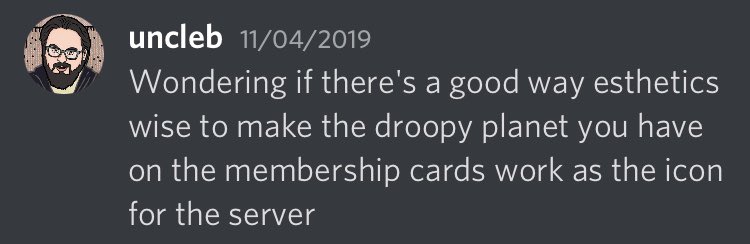 HowsItKoen's tweet photo. 11/4/2019 It was going to become the server icon during the CGP days until it was realized that Geth’s face as the server icon probably helped get people to join. https://t.co/h1YHBTR94I