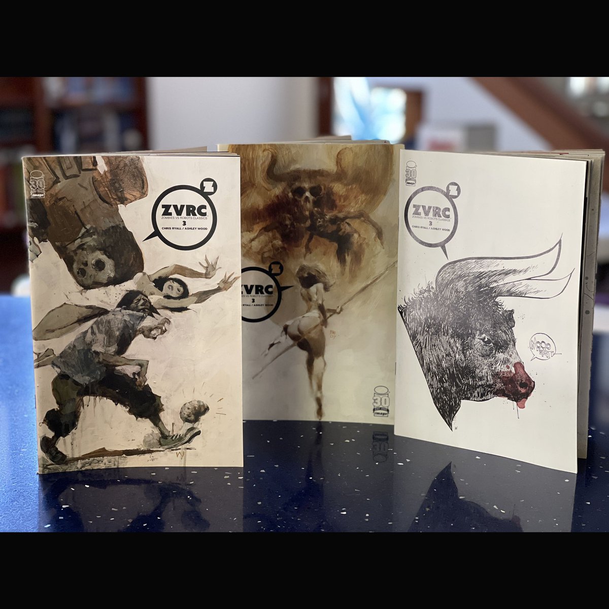 syzpublishing's tweet photo. Issue 3 of ZVRC from Syzygy is in stores and digital today!
#ashleywoodart #ashleywood #chrisryall #7174publishing #syzygypublishing #zvr #imagecomics #zombiesvsrobots https://t.co/Oh3wfoZgyi