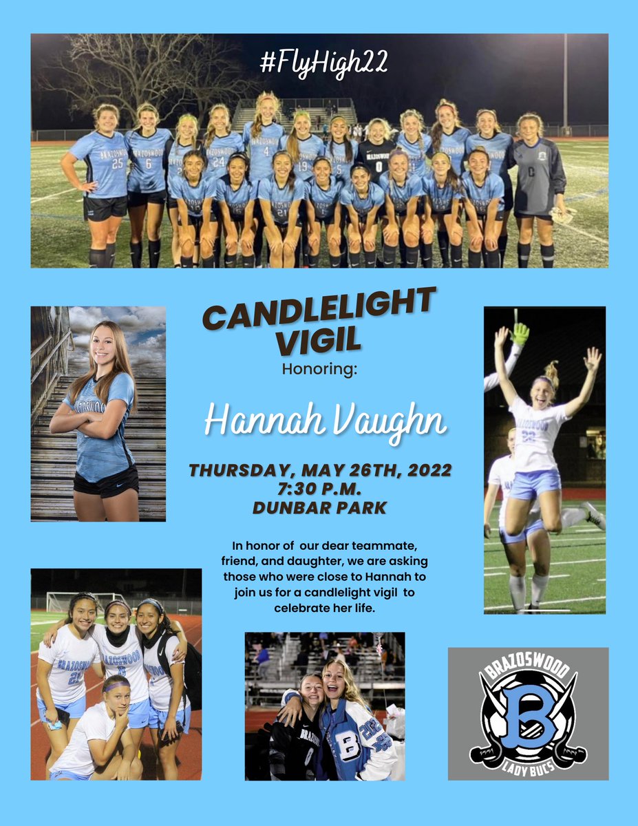 LadyBucSoccer's tweet photo. We love you Hannah! #FlyHigh22 https://t.co/zrzjhXhotV