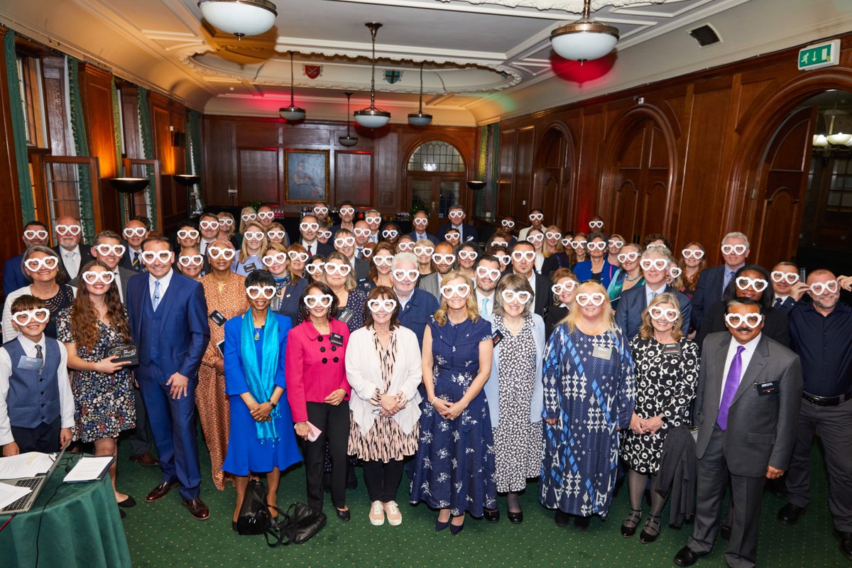 #GlassesOn at Vision for the Commonwealth. 
Working on sight tests, affordable glasses and other treatments for all children by 2030 – because clear vision is inextricably linked with education and unlocking a child's potential.
#2030InSight #LoveYourEyes❤️ <a href="/RoyalFamily/">The Royal Family</a>