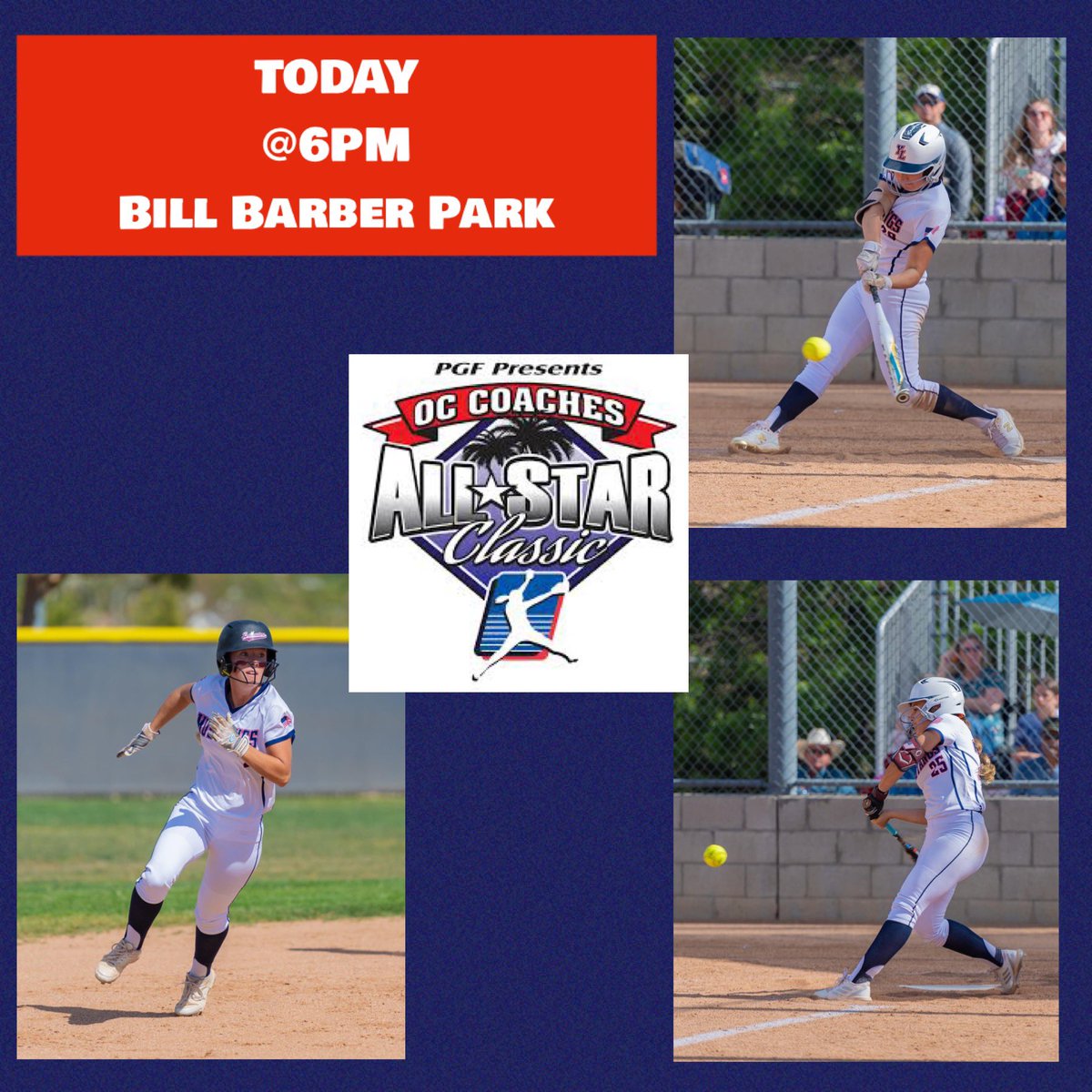 YLHS_Softball's tweet photo. Congratulations to Seniors Eleni Katsivalis, Makayla Medellin &amp; Kassidy Stiles on being selected for the OC Coaches All-Star Game tonight!🥎⭐️ Opening Ceremonies @ 6pm Game @ 6:30pm. Come out &amp; support❗️ @YLHSathletics @ylhigh @ocvarsityguy @ocvarsity @Los_Stuff @PGFnetwork https://t.co/HfeDmlVuas