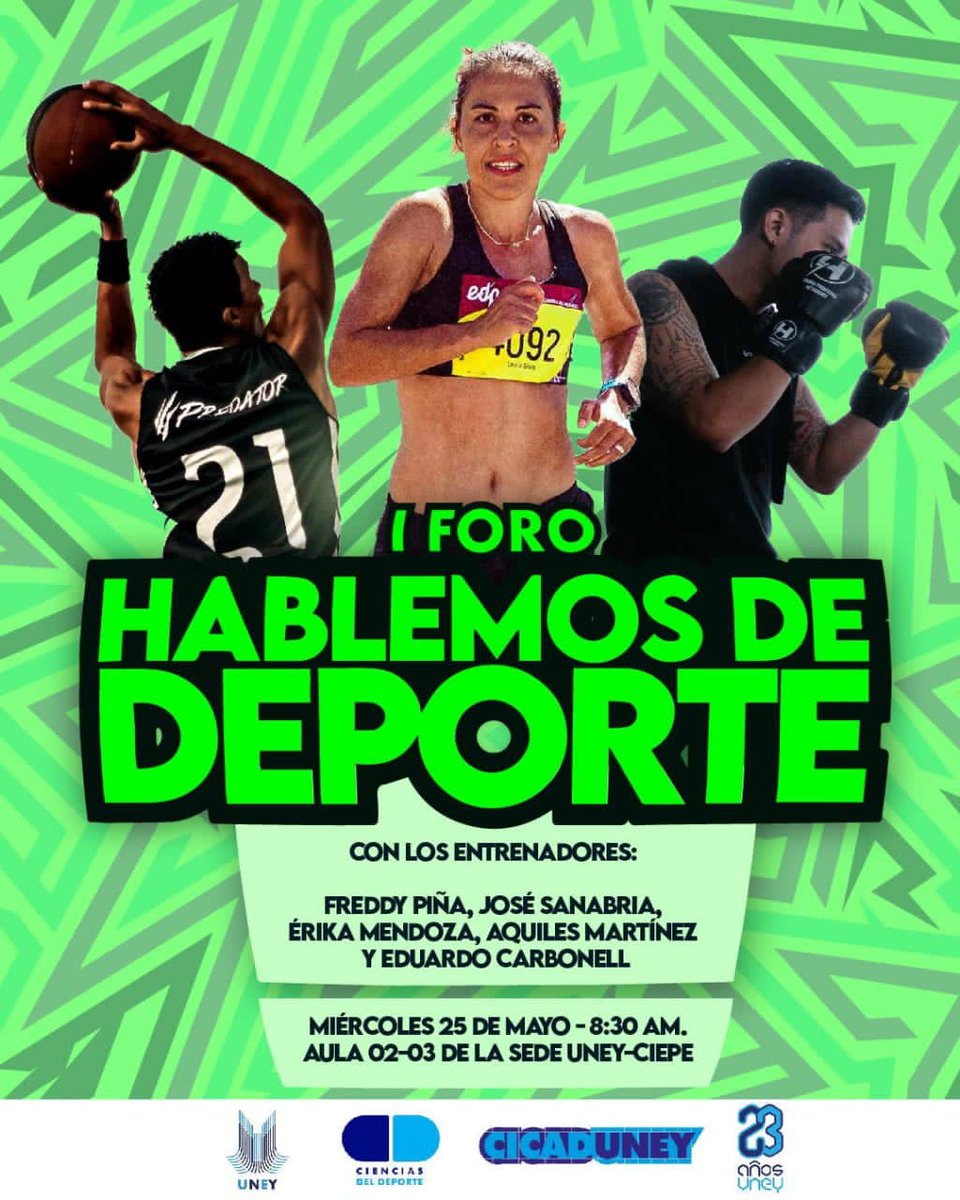 #Hoy realizamos en la <a href="/uney_oficial/">UNEY</a> el encuentro #HablemosDeDeportes donde autoridades académicas, técnicos, estudiantes y público en general dieron sus valiosos aportes. Adelante! @TibisayLucena8 <a href="/FUNDEYARACUY/">FUNDEY</a> <a href="/cdeldeporteuney/">CsdelDeporteUNEY</a> <a href="/corsan_lucha/">Colcortd</a> <a href="/PrensaUney/">Prensa UNEY</a>