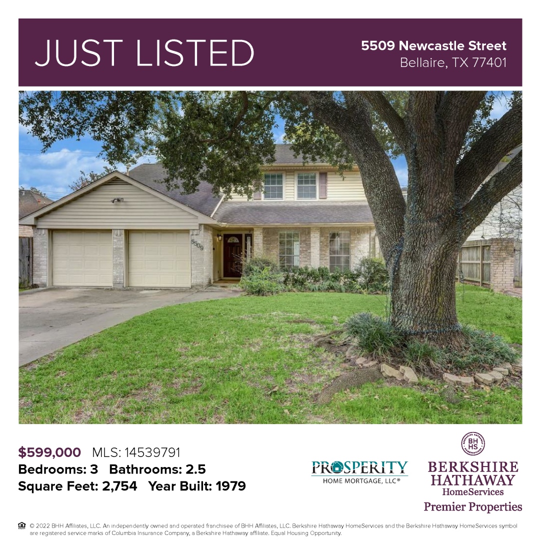 HathawayOffice's tweet photo. PRICE DROP!
Agent: Phyllis Peak Peak Performance Team
Cell: (713) 504-8155
Address: 5509 Newcastle Street, Bellaire, TX 77401
MLS: 22959990
VIRTUALLY TOUR HERE:https://t.co/h0bUWYL494
#bellairehighschool #hornelementaryschool #pershingmiddleschool #bellaireluxury #texasrealestate https://t.co/nGl7qZ8joK