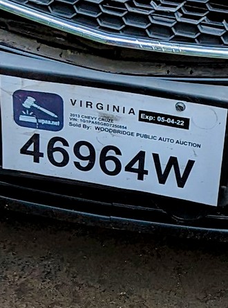 webrownjr's tweet photo. This car has been racking up tickets on the 1200 blk of Lamont St. NW for months, mainly for parking in the crosswalk. Temporary tags expired earlier this month, fresh damage to the front and I counted at least 2 bullet holes. @DCDPW @PoPville https://t.co/D6Q9G1opj3