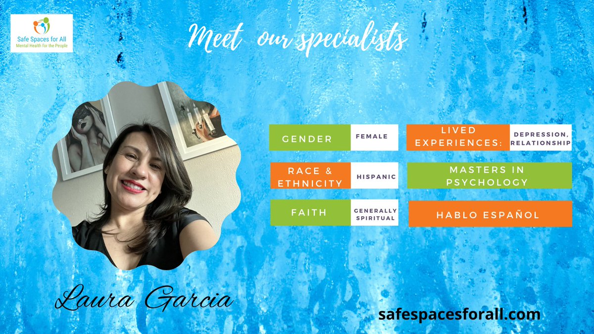 Mynd_Health's tweet photo. Click the link in bio to schedule with Laura.

#SafeSpacesforALL #mentalhealth #griefsupport  #depressionsupport #anxietysupport  #relationshipsupport #hispanicmentalhealth #blackmentalhealth #minoritymentslhealth https://t.co/q5tg7OZLeZ