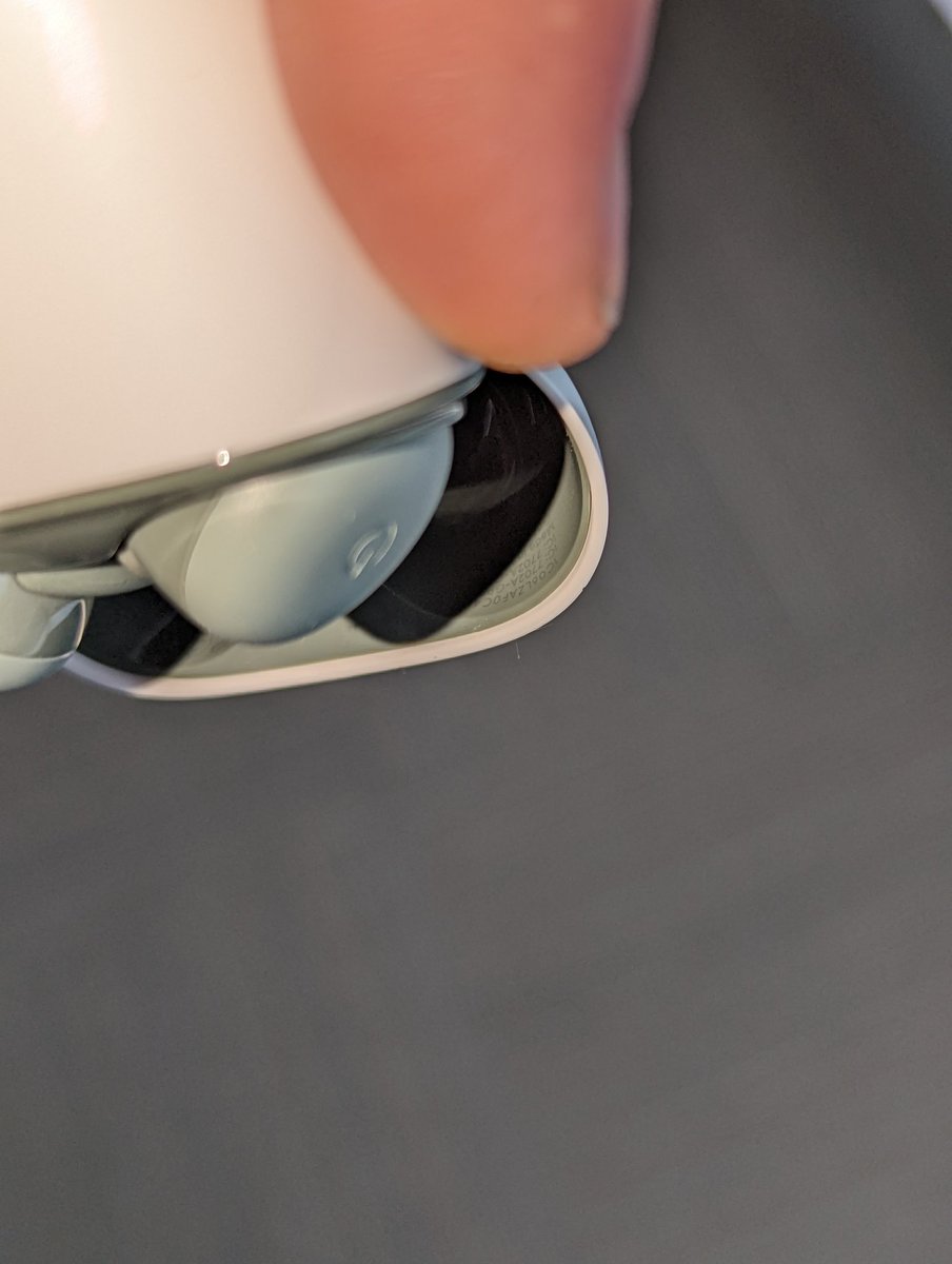 s_ray_vision's tweet photo. @madebygoogle please tell me how I am supposed to be able to read this serial number on the lid of my case.  Your support rep had me forget the device. Now both don't work and I can no longer retrieve serial # from the app due to their direction. https://t.co/E88L24FDEy
