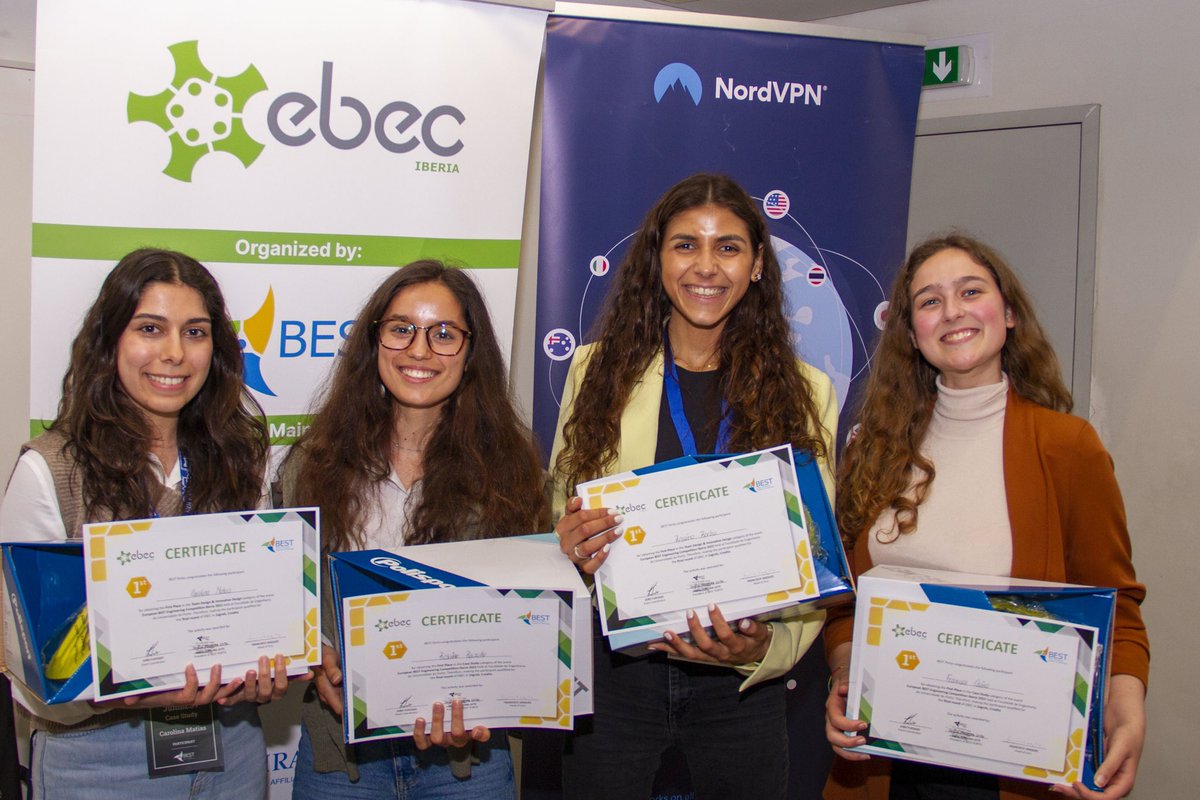 EBECIberia's tweet photo. #EBECIBERIA22 came to an end and we are proud to announce the winners:

🎉 JuniBEST in CS

🎉 Chouriças in TD&amp;ID

Congratulations to both teams! We cannot wait to see you from July 22nd to 30th in the final round of @BESTorg_EBEC in Zagreb! Good luck!

#EBEC22 #competition https://t.co/7GNpdeYuQs
