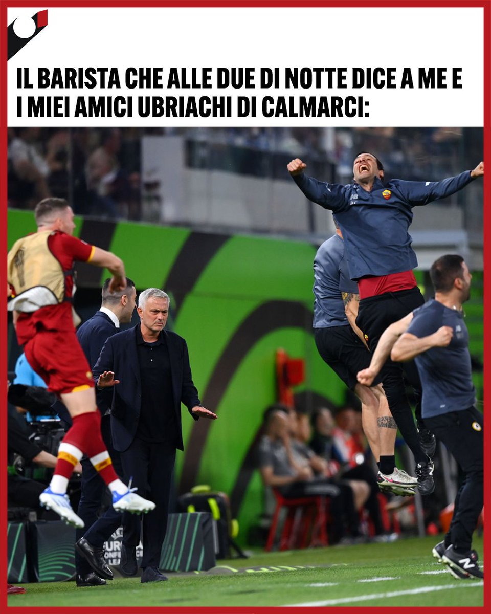 "Si si tra poco andiamo via" cit.

#RomaFeyenoord #Mourinho