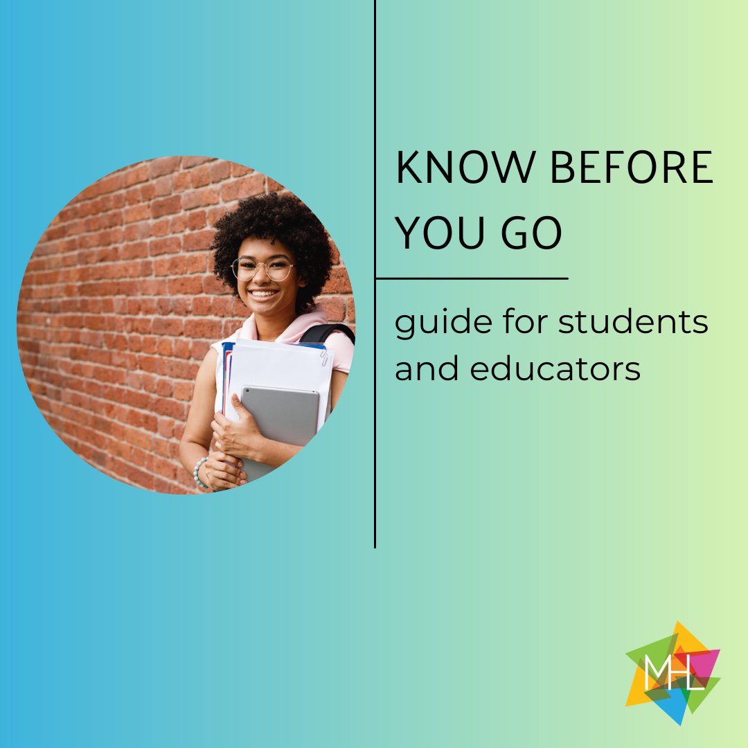 mh_literacy's tweet photo. Deciding what to do after high school can be challenging! Our Know Before You Go Guide for educators &amp; students offers #mentalhealth resources &amp; life skills that can help during the transition from high school. Download for free: https://t.co/LL0ulj1hGE  #GetLiterate #edchat https://t.co/p8xDhsTc70