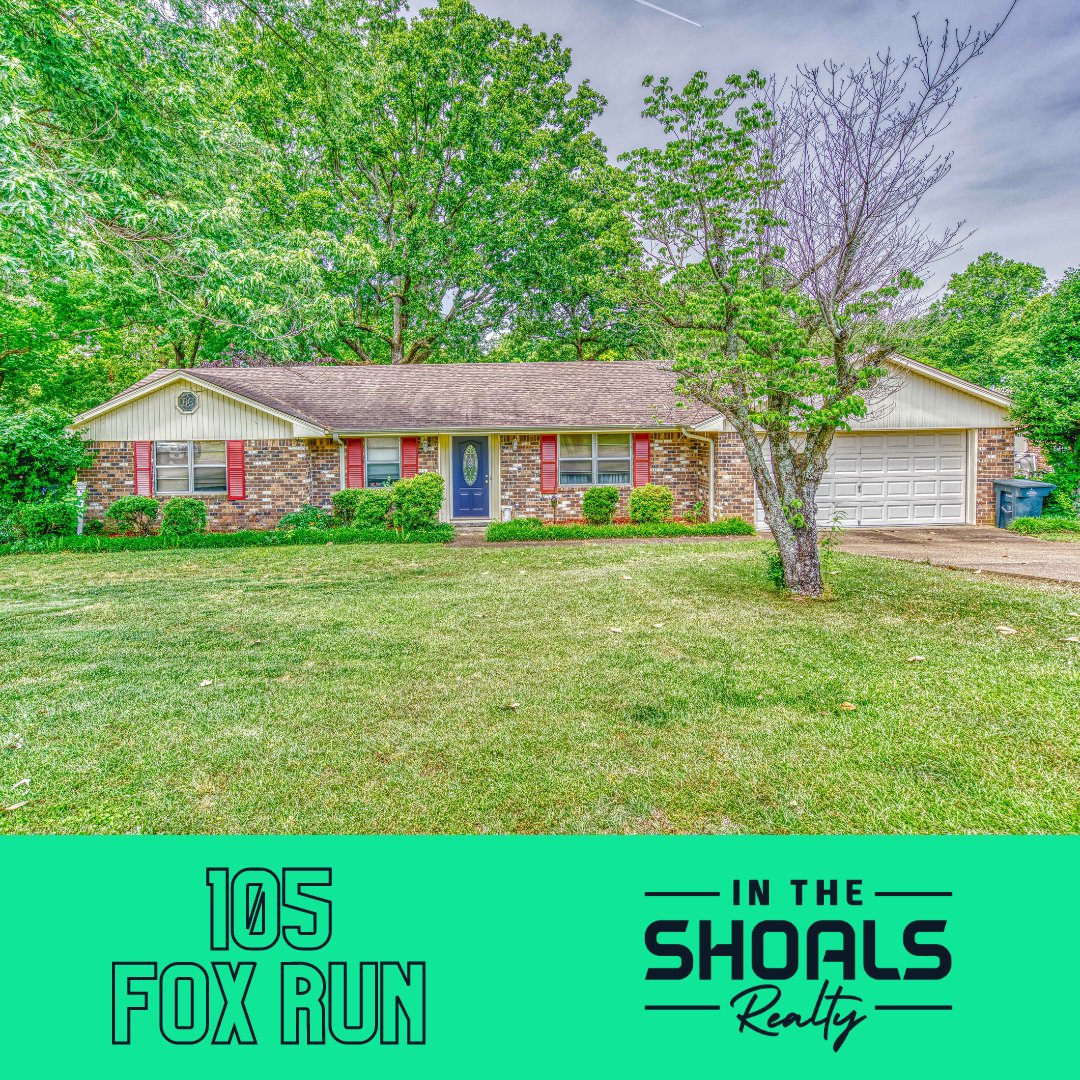 ShoalsRealty's tweet photo. 🚨 NEW LISTING ALERT 🚨
105 Fox Run is very convenient in Chisholm Hills in Florence. Three bedrooms. Two bathrooms. Open living space. Great fenced-in backyard with deck. More info at the link in the bio. #househunting #realestate #theshoals #intheshoals https://t.co/NHb7KUNhzZ