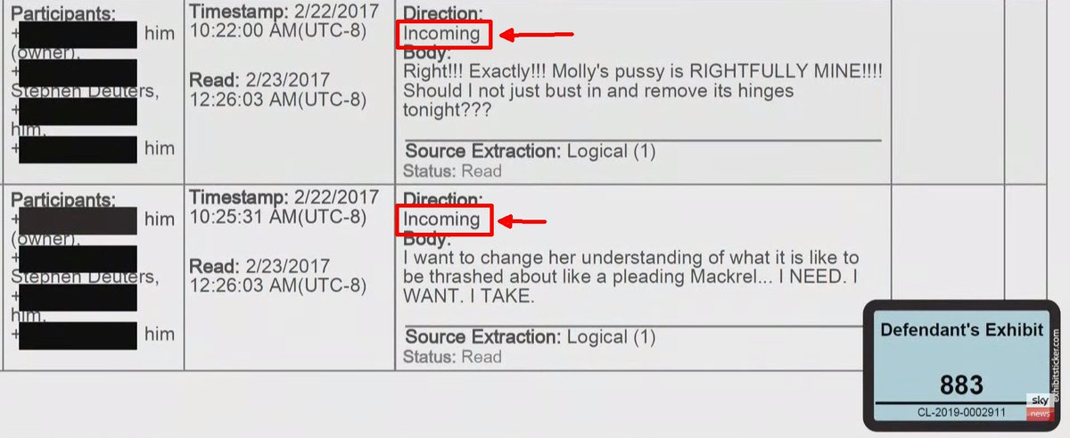 #JusticeForJohnnyDepp WE NEED YOUR HELP!

These texts were submitted misleading the court. They are INCOMING texts, not outgoing meaning Johnny did not send these! Please circulate this! We need his lawyers to be aware of this 👏🏻👏🏻👏🏻

<a href="/sunstroke_house/">Stephen Deuters</a> <a href="/ellisgreg/">Greg Ellis 🏴‍☠️</a> <a href="/Victoriamary/">@victoriamary</a>