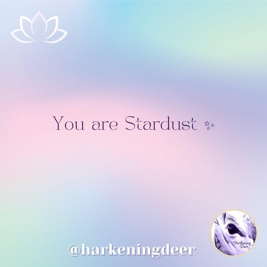 HarkeningDeer's tweet photo. You are Stardust ✨💗

#harkeningdeer #meditationteacher #exvangelical #meditationguide #dailymindfulness #deconstructed #deconstruction #dailymeditation #meditation #mindfulness #robbell #yhwh https://t.co/n4Xpm2DAb6