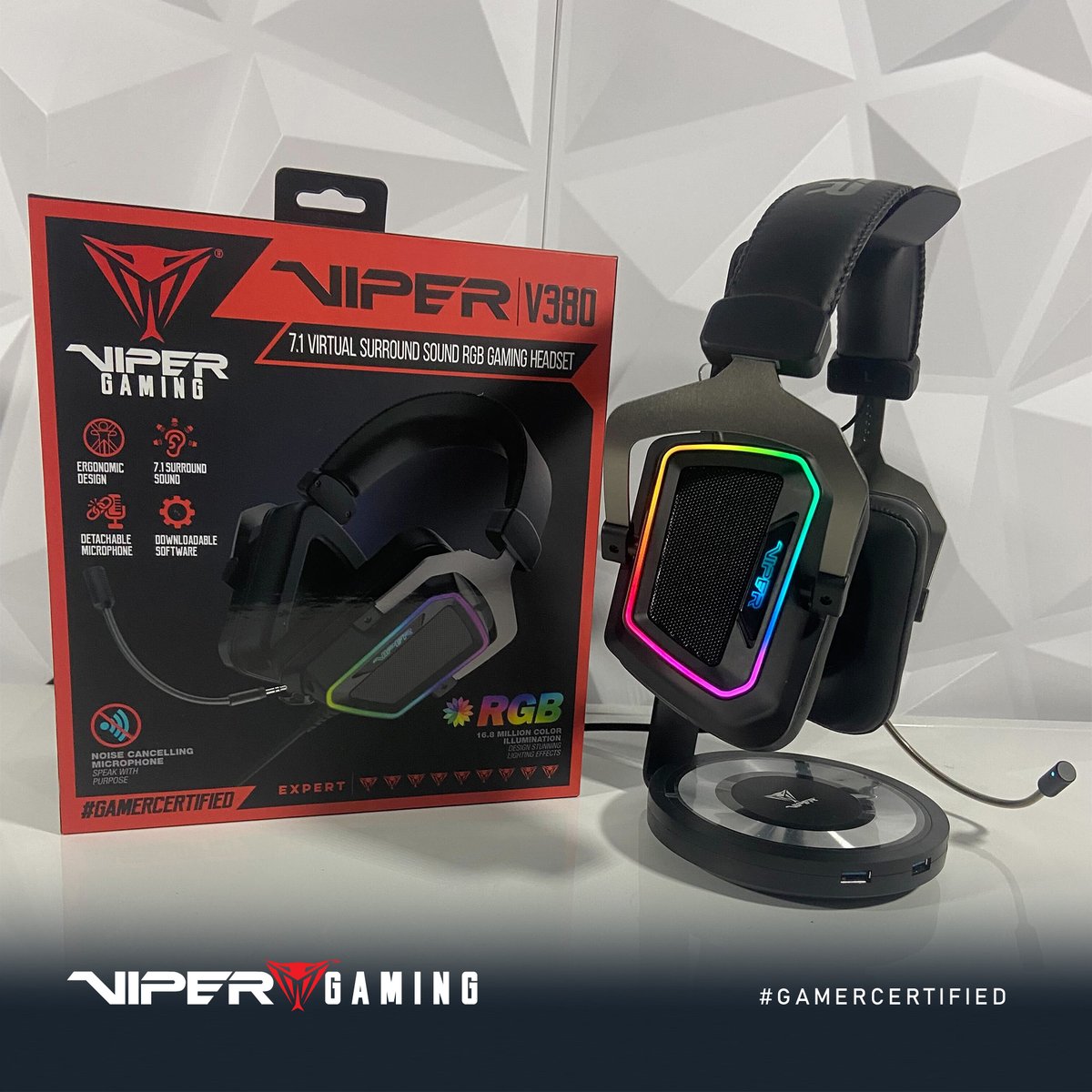 patriot_viper's tweet photo. When expectations live up to reality 🤩 Shop for the Viper V380 Gaming Headset at https://t.co/2tNVpxkVB5 or at @Walmart, @amazon, @Newegg, and @BestBuy!
.
.
.
#gamer #gaming #gamingheadset #esports #vipergamingheadset #gamercertified #vipergaming https://t.co/TVPUpixhNx