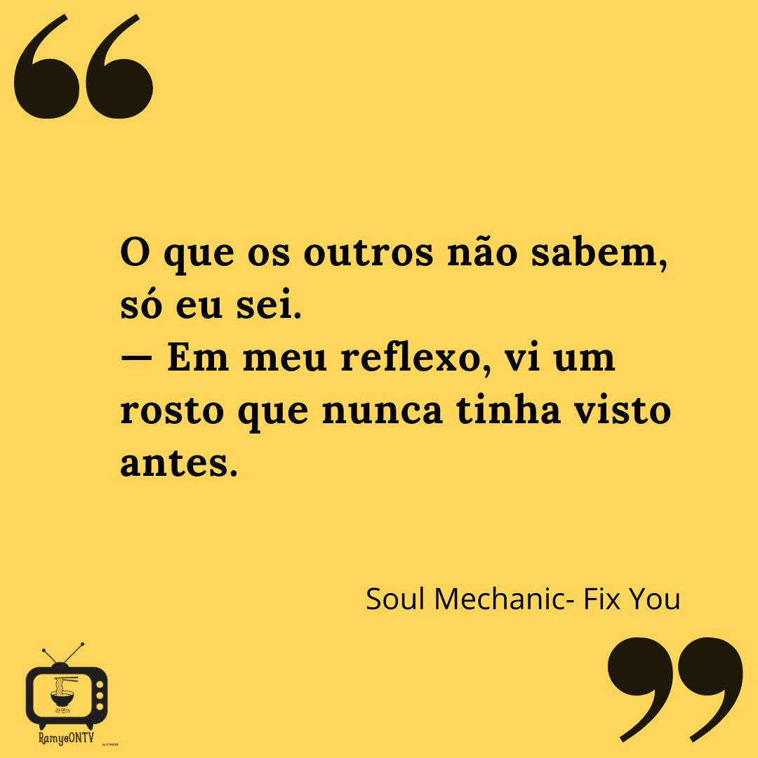 ramyeontv's tweet photo. O que os outros não sabem, só eu sei.
— Em meu reflexo, vi um rosto que nunca tinha visto antes.

-Soul Mechanic- Fix You

#doramasfrases #doramasquotes #kdramasquotes #kdramasfrases #soulmechanic #fixyoudorama #soumechanickdrama https://t.co/3NxTTuyHID