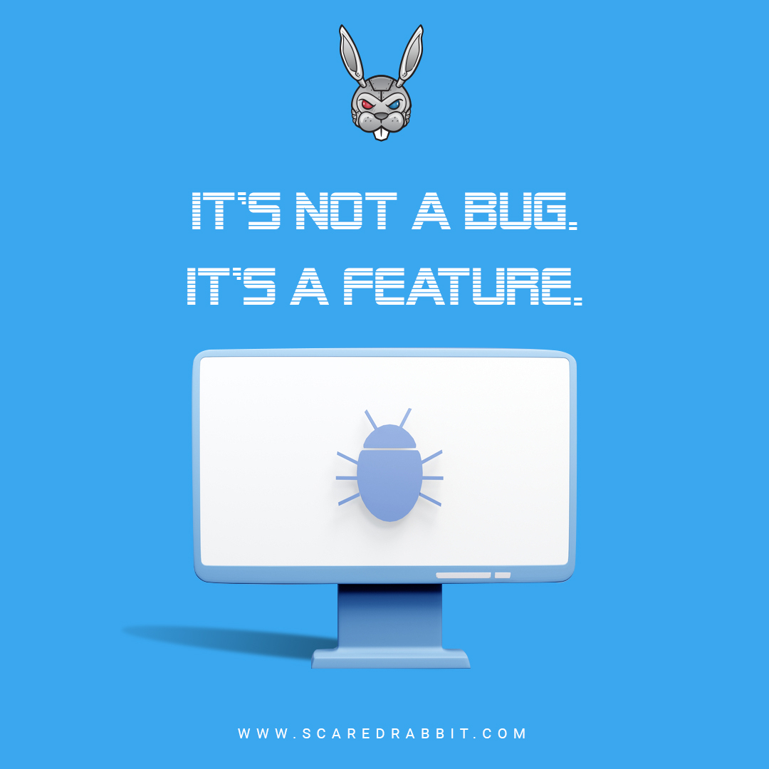 scaredrabbitpro's tweet image. #ScaredRabbit encourages mistakes, because without them, the learning process isn’t effective. Our team of professionals will program your #website carefully and efficiently. Don’t worry about bugs, because we turn #bugs into #features. Go down the #RabbitHole with us!