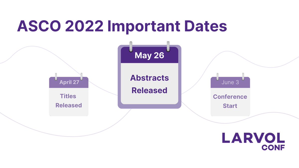 Larvol's tweet photo. #ASCO22 abstracts out tomorrow!
Explore our conference data solutions here: https://t.co/QJAdkZpzuy
#ASCO #Conquercancerfd https://t.co/1HJIEuWnTT