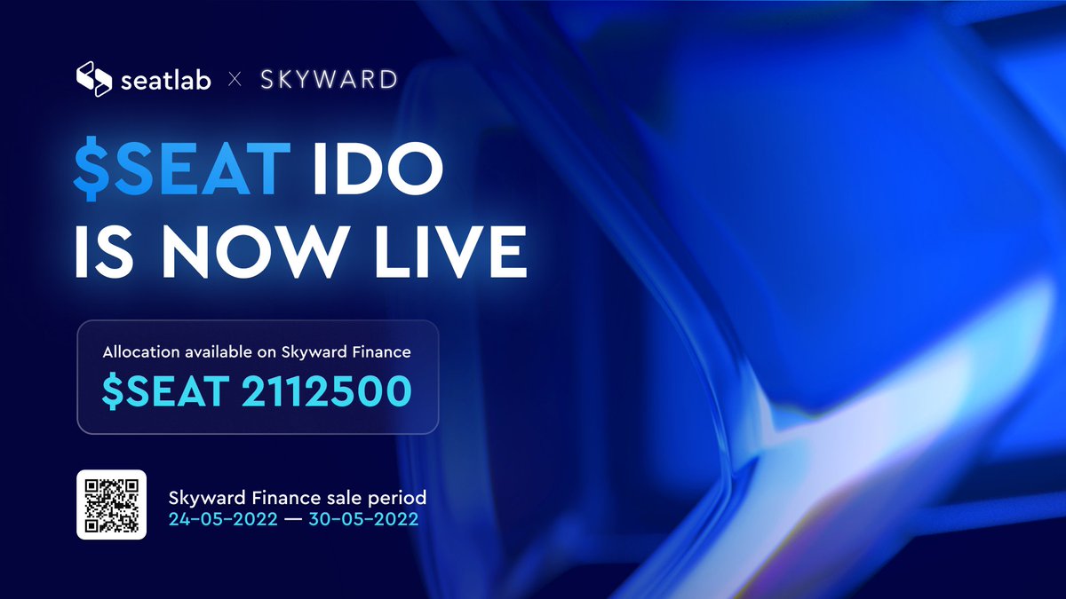 skywardfinance's tweet photo. 🎟 NFTs - New, Fairer Ticketing.

@SeatlabNFT is an NFT ticketing marketplace, ending ticket fraud &amp; connecting fans to incredible experiences.

The IDO for their native $SEAT token is underway at: https://t.co/DlpSTmc2S6

👌 Don’t miss this early chance to grab $SEAT. https://t.co/ol8ri9tGb9