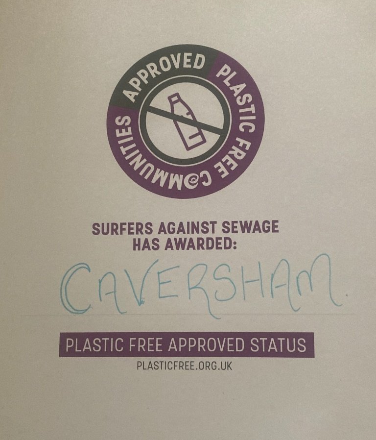 IT'S OFFICIAL!
Caversham has been awarded Plastic Free Communities status by Surfers Against Sewage thanks to allies and supporters at CavershamTraders,  all the business champions