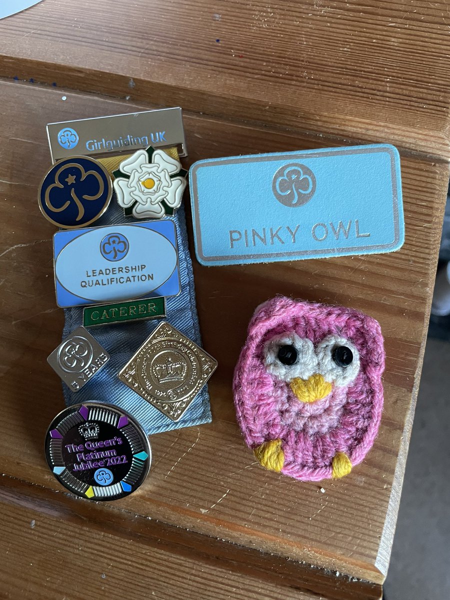 mrsbettysbooks's tweet photo. Hung up my badge tab for the final time tonight &amp; retired as Pinky Owl. It’s been a V difficult decision to make &amp; I will miss my girls so much! However my diagnosis has meant it’s time to put myself first for a while, and have a well earned rest… @Girlguiding #foreveraleader 💙 https://t.co/SKEhUhIN1c