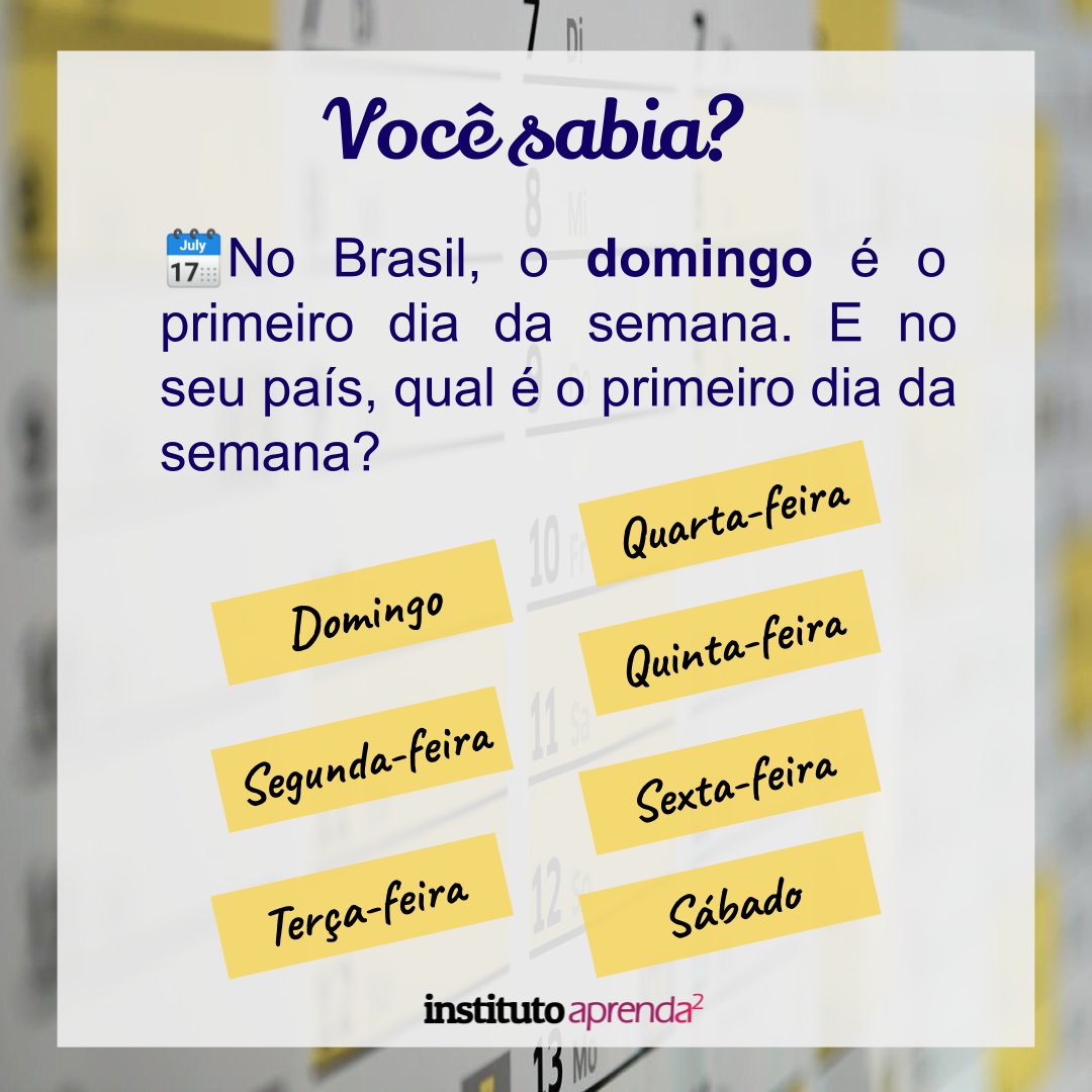 Domingo Segunda-feira TerÃ§a-feira Quarta-feira Quinta-feira Sexta