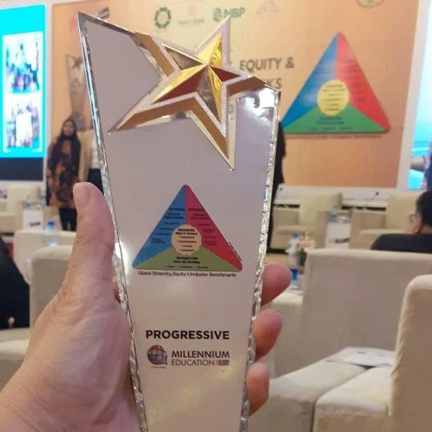fwspakistan's tweet photo. CONGRATULATIONS
The Millennium Education Group wins Global Diversity, Equity, and Inclusion Award for the year 2021 in Proactiveness in 2 Categories, DEI Communications,
DEI Learning and Development and Progressive Award in Recruitment
#GDEIB #diversity #Progressiverecruitment https://t.co/UtAeU85CaL
