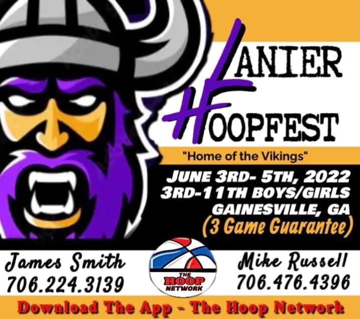 Get Registered and Come Raid The Land of the Vikings!

⌚️ Lanier Hoopfest
📍Gainesville, Ga
📅 June 3rd-5th, 2022
📺Social Media Coverage

Registration Link Below: 📱⬇️⬇️⬇️⬇️📱
basketball.exposureevents.com/186764/lanier-…

First Come, First Serve!
Contact Today To Reserve Your Slot.