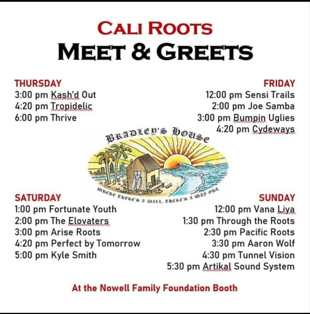 PBTmusic's tweet photo. Hey @Calrootsfest goers! We will be at the @NowellFamily tent on Sat 4:20pm doing a meet &amp; greet and jammin a few songs with ya! Cruise by! 🤙 https://t.co/nylRjnIA3n