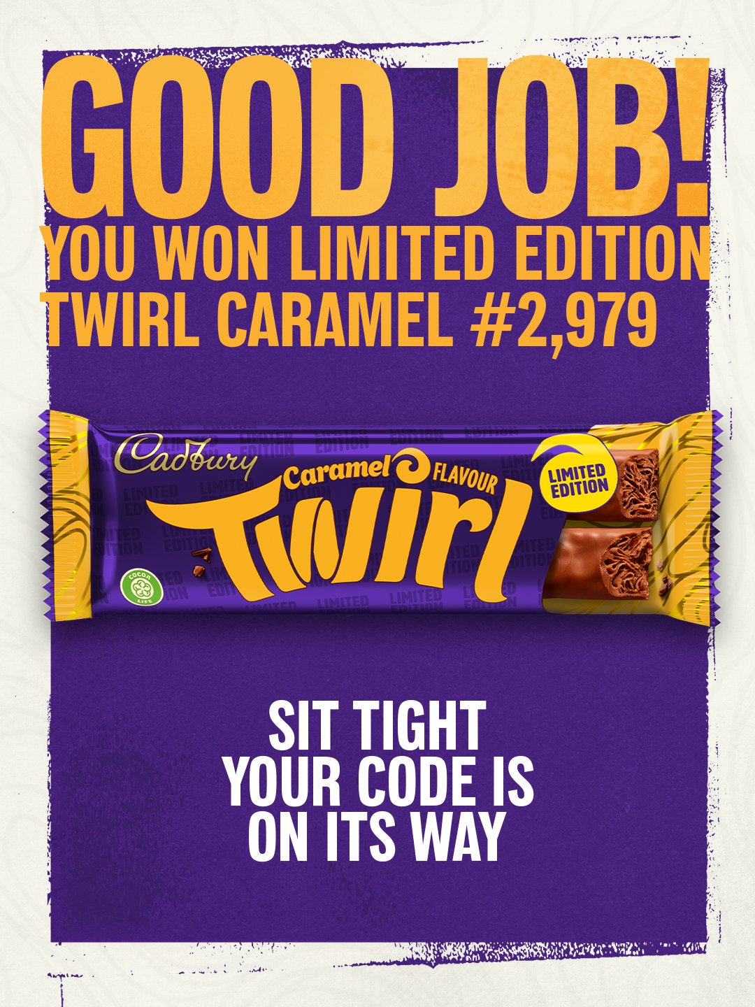 Cadbury UK on Twitter "Kailen18004985 Winner winner, chocky dinner