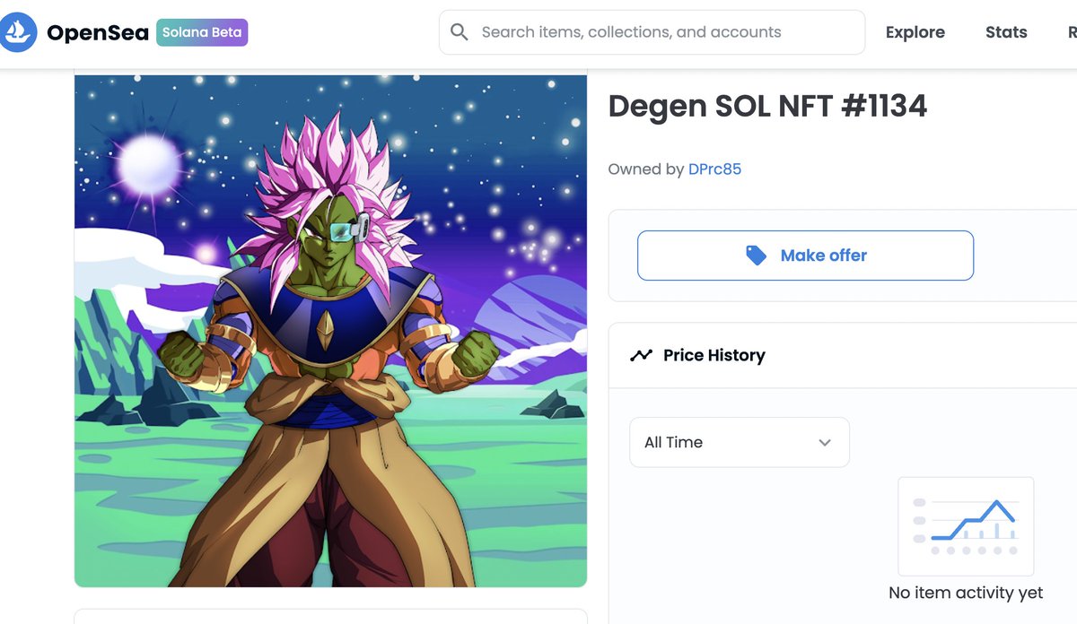 We are live on opensea!
opensea.io/collection/deg…

Royalities and game payouts next week!
General chat is open again! 

Soon we will add new listings!