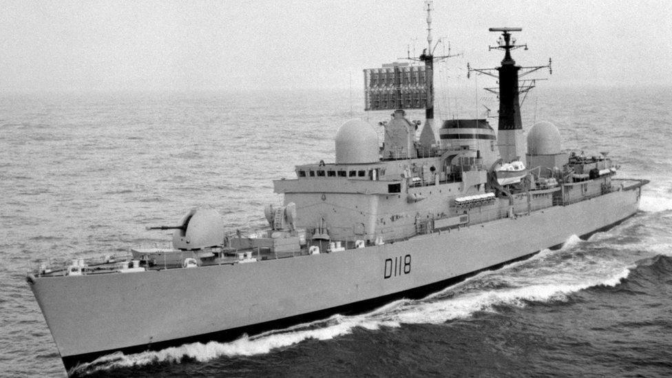 hmsdiamond's tweet photo. We are proud to support the Community of the Cross of Nails and to still carry the Cross which was in HMS COVENTRY when she was sunk on this day 40 years ago. #Weshallrememberthem. #FatherForgive https://t.co/YIjavoMFBa