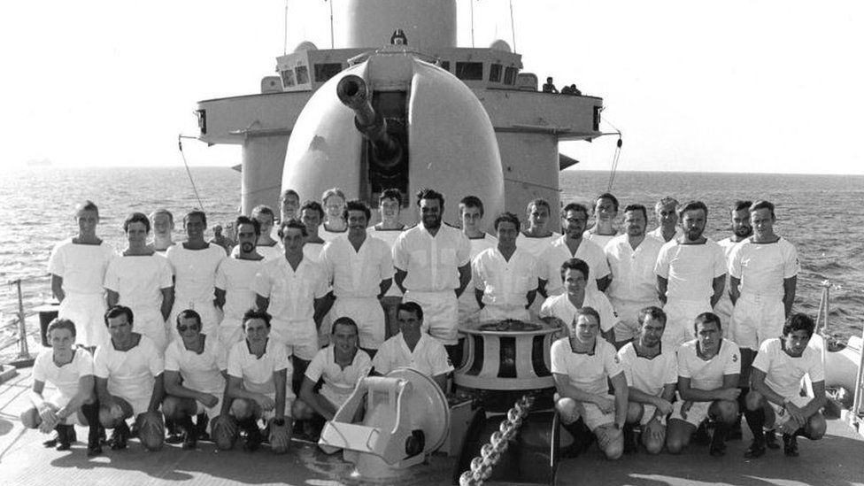 hmsdiamond's tweet photo. We are proud to support the Community of the Cross of Nails and to still carry the Cross which was in HMS COVENTRY when she was sunk on this day 40 years ago. #Weshallrememberthem. #FatherForgive https://t.co/YIjavoMFBa