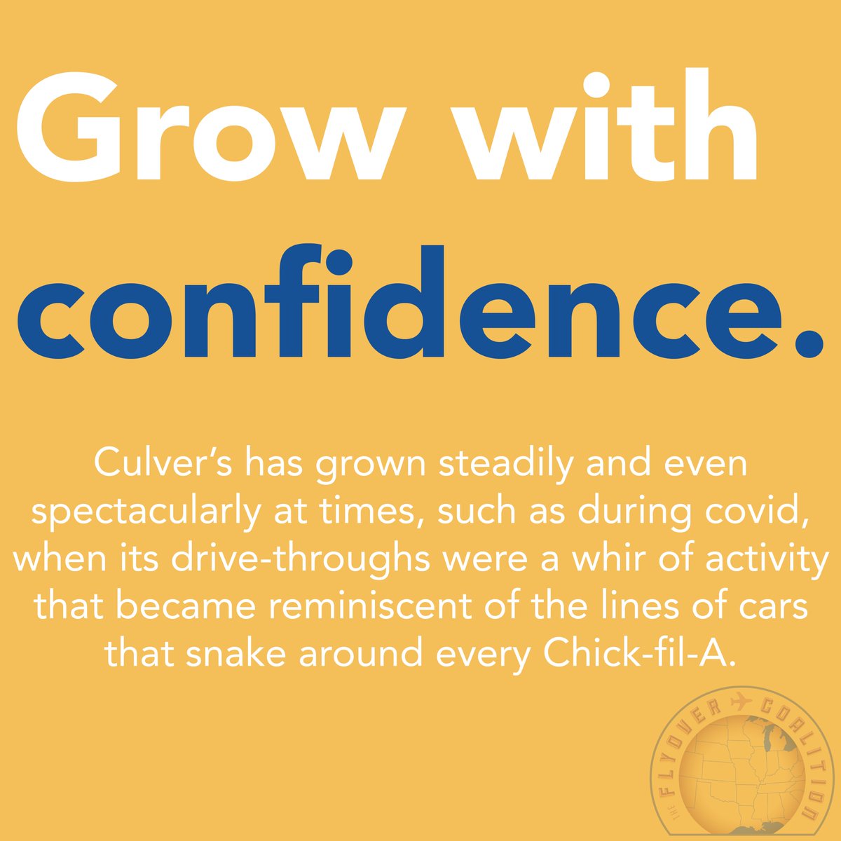 Flyover_US's tweet image. In the latest edition of The 40,000-Foot View, Dale Buss dives into the secrets behind the success of one of the most rapidly growing fast-food chains in the nation: Culver's. 

Read more at: flyovercoalition.org/single-post/cu…