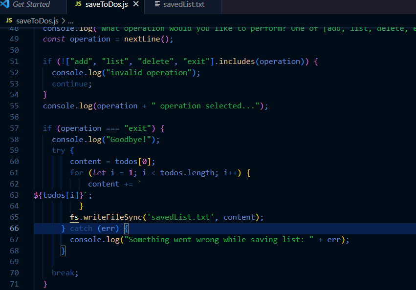 ayeshacodes's tweet photo. #Day32 ✅ Today I updated my to-do program to save the list at the end of the program using the file system module!

#100DaysOfCode #WomenWhoCode #womenintech #LearnlyDev https://t.co/ioUN8trbIW