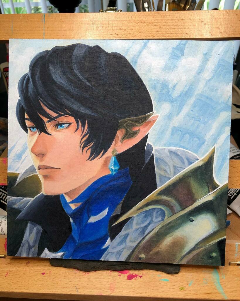 faerytalewings's tweet photo. Haven’t taken process pictures in a while, but I always really enjoy seeing them. What do you guys think?

I’ve really enjoyed playing with the Golden Open Acrylics, especially on these wood canvases I have. So smooth! They’re a tiny bit thinner than I’m… https://t.co/OdAotWhBXN https://t.co/rgT7tVKDVr