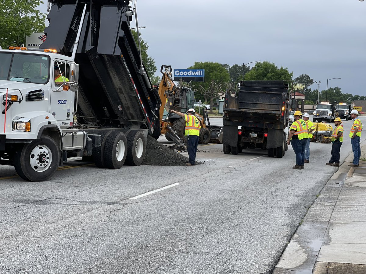 Please avoid Clemson Boulevard from the Belvedere to Whitehall Road due to a 12’x12’ sinkhole in the roadway.