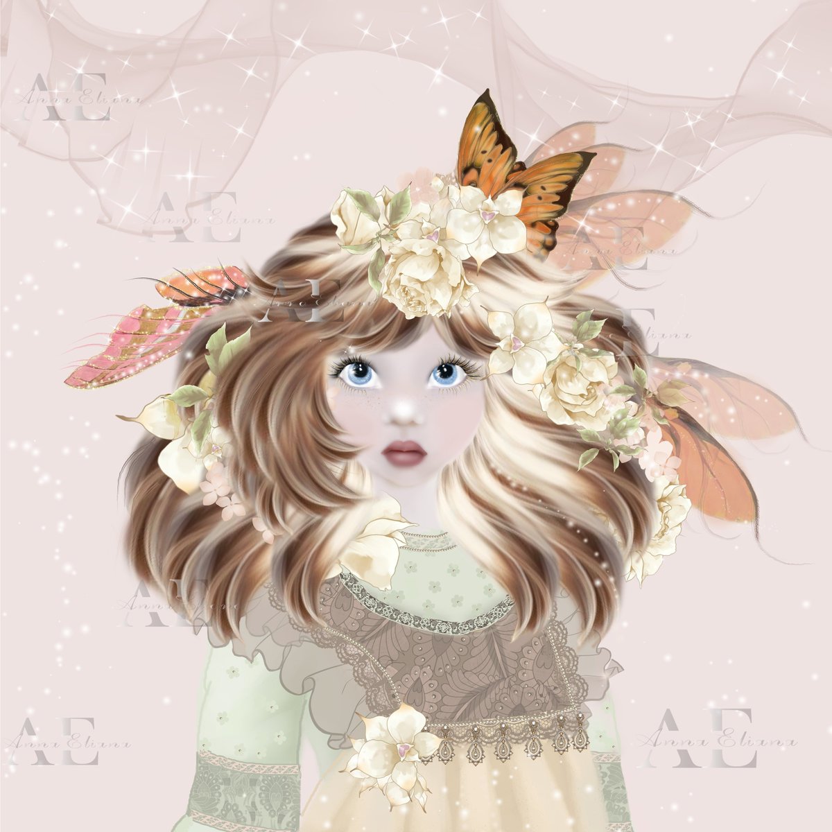BaaraArt's tweet photo. 🌸NEW DROP🌸  
It joins my 1/1 edition "Story Land" collection! 
"Emma" is a Jasmine flower fairy. Its pure white sweet-smelling blossoms symbolize purity and make you think of love and beauty!
I hope you could share in helping her fly 🦋
It is available on @opensea https://t.co/R0FxDMVTYg