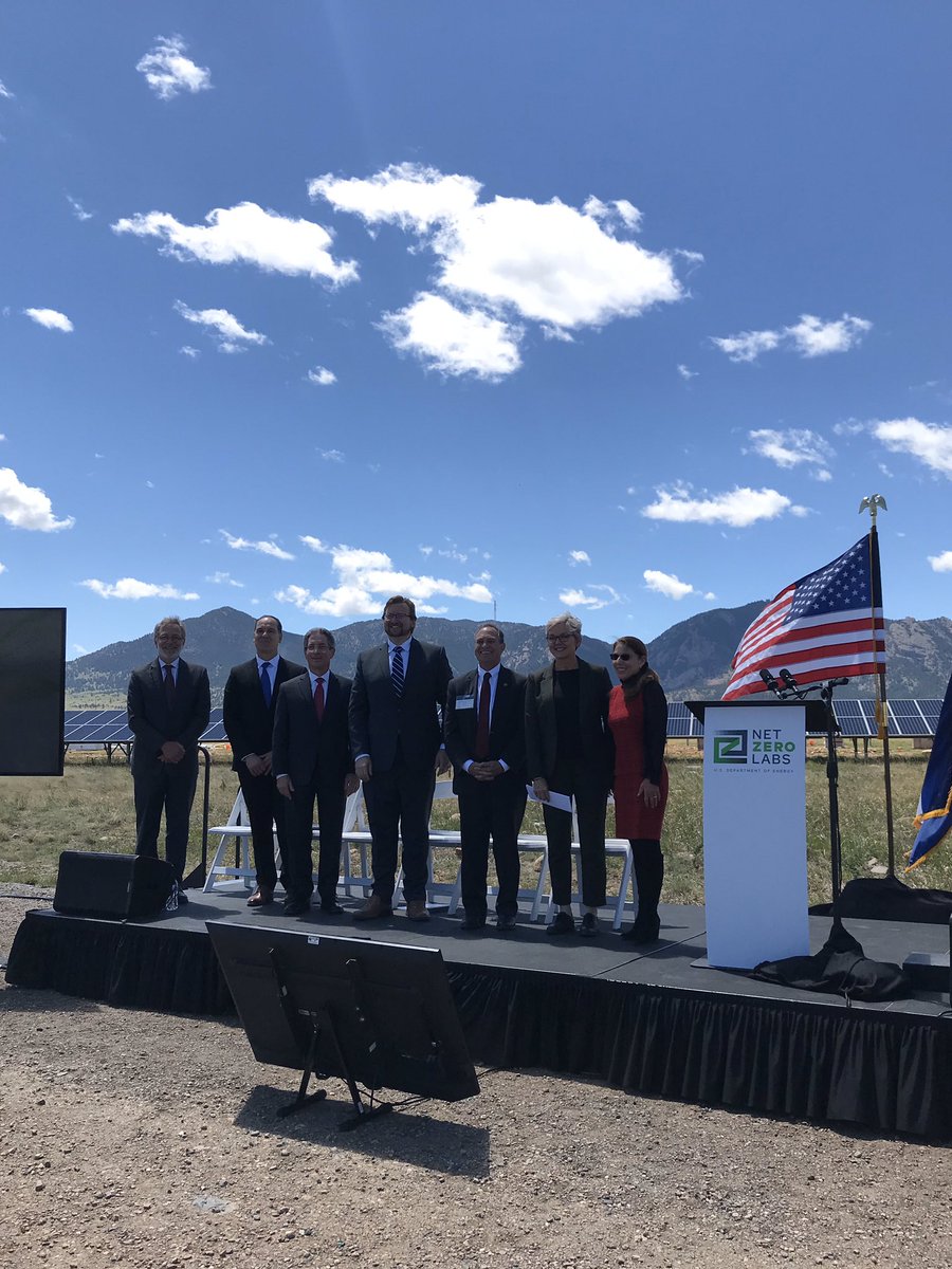 NREL's tweet image. With this investment by @ENERGY, the #NetZeroLabs Initiative is a groundbreaking program that will drive the innovation around the #decarbonization of national labs. Thank you @secgranhom for joining us today and announcing this game changing initiative!