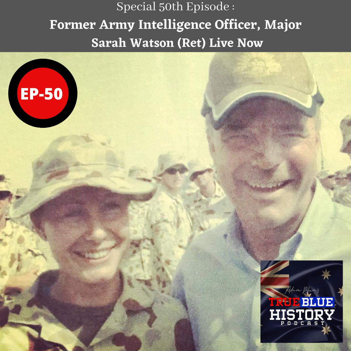 TrueBlueHistory's tweet photo. Latest Podcast LIVE Now with Former Army intelligence Major Sarah Watson. Available on all podcast platforms. https://t.co/GeVhjtUUka