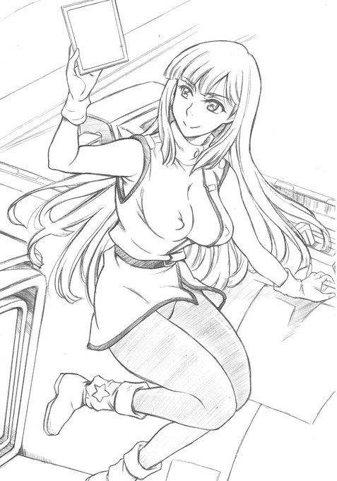 過去絵再掲
『機動戦士ガンダムZZ』より
ルー・ルカさん(エウーゴ制服バージョン)です。 