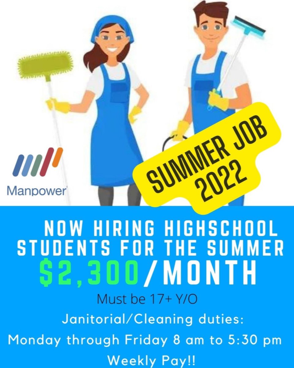ManpowerSFL's tweet photo. Looking for something to do during the summer time, in the Martin county and surrounding areas? Come work w/ Manpower!
Call or apply today!
https://t.co/97l0vcIJTF
772-287-5359 https://t.co/bbYlK2chjV