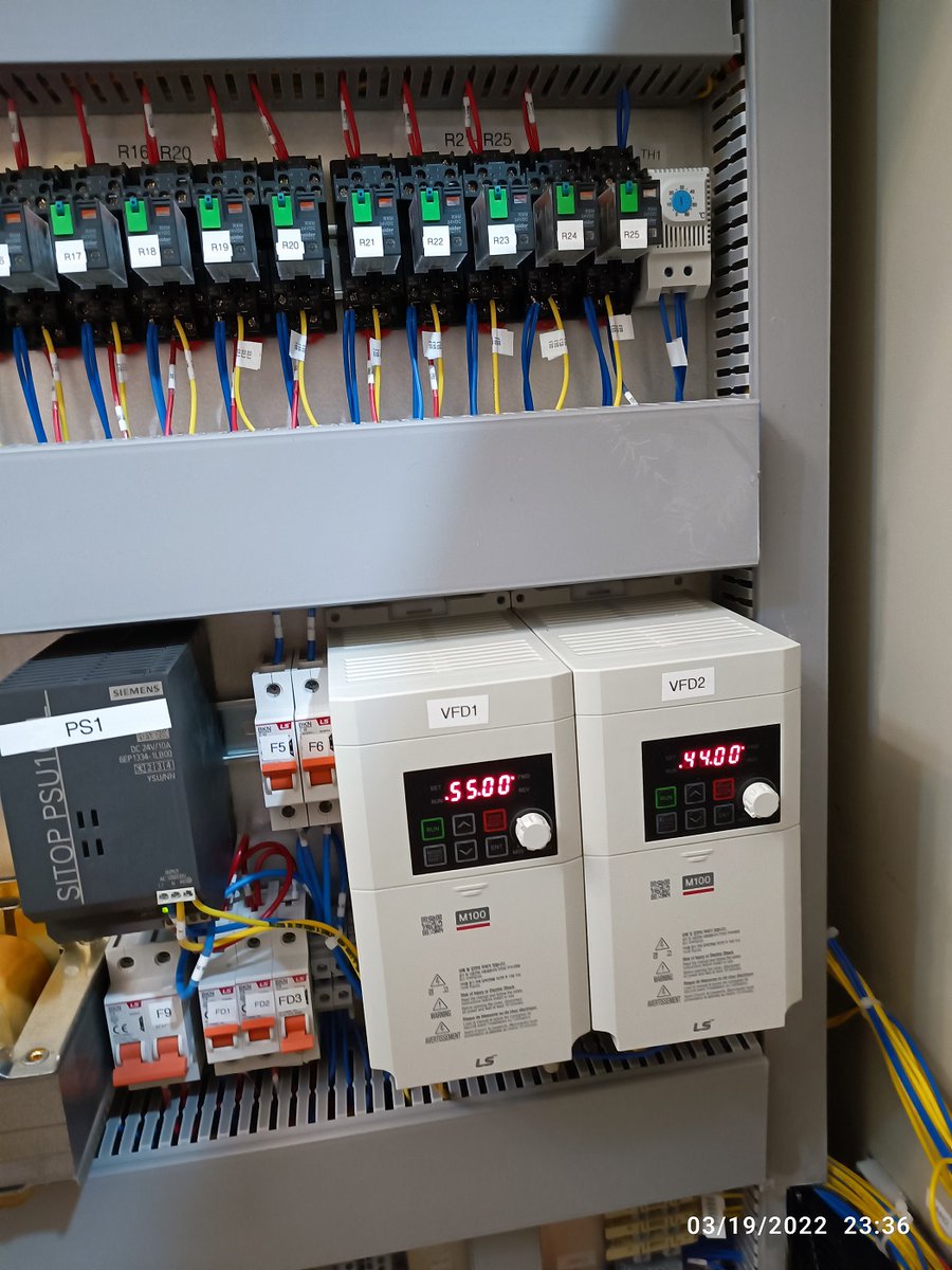 a_iplc's tweet photo. #iPLCa complete #commission #WTP using #SIEMENS S7-1214 
#SIEMENS control and monitor #LS #VFD s using #ModBUS which save AO and AI signals and use #RS485 port instead.
#iPLCa is #Your_Automation_Partner https://t.co/S3YmSqbFo4