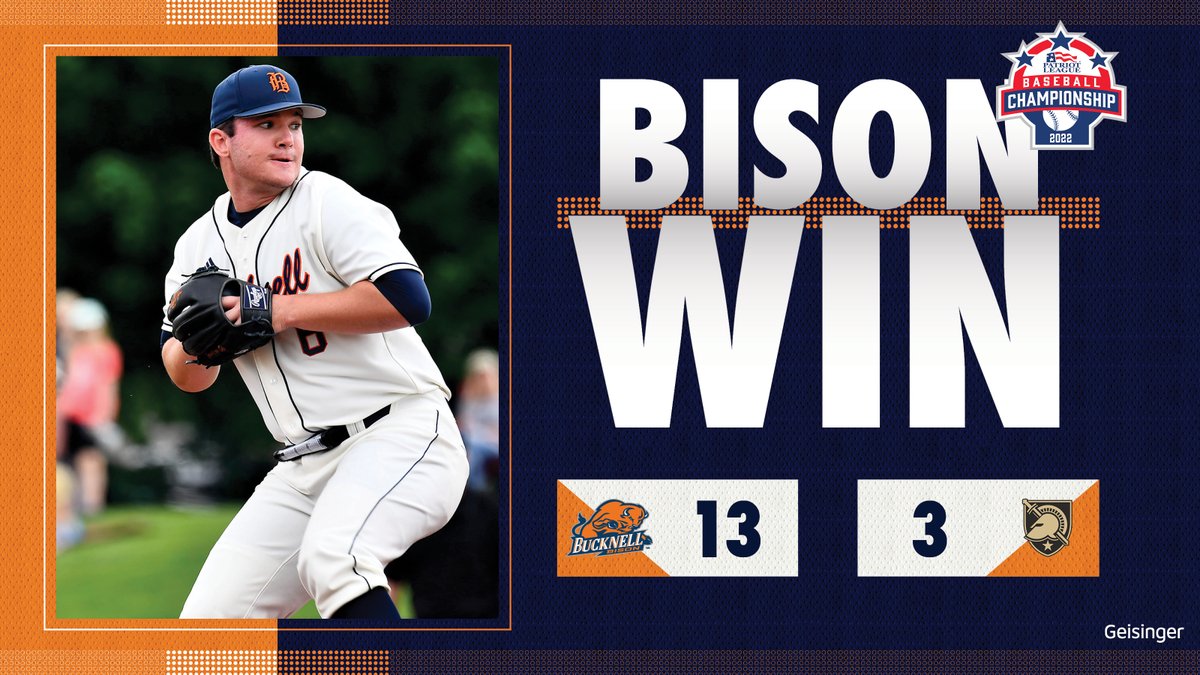 𝑩𝑰𝑺𝑶𝑵 𝑾𝑰𝑵!

The offense explodes, Odell throws a gem, and we’re headed to an all-or-nothing game 3 tomorrow in this <a href="/PatriotLeague/">Patriot League</a> Championship Series!

#rayBucknell